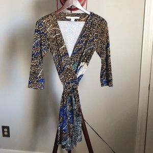 Diane von Furstenberg long sleeve wrap dress